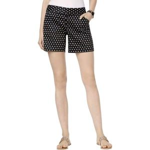 INC Women's Polka Dot Regular Fit Twill Shorts.